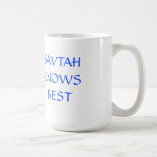 JEWISH MUG HEBREW SAVTA KNOWS BEST