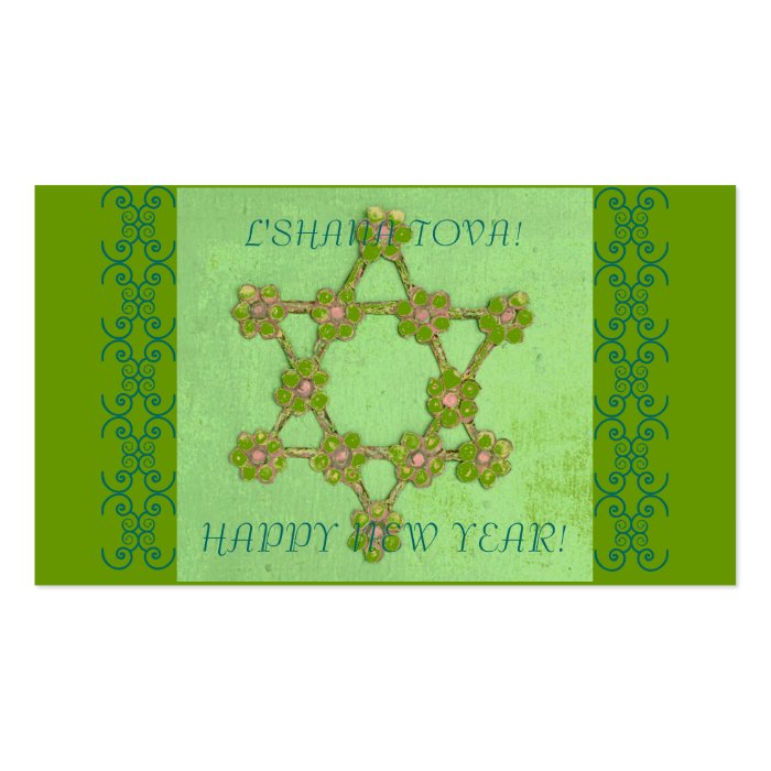 Jewish New Year Bookmark Profile Card Business Card