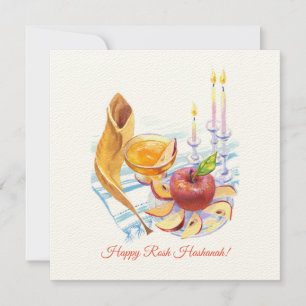 Jewish New Year hand drawn art Card