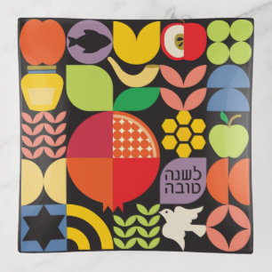 Jewish New Year Pomegranate, Apple & Honey Trinket Tray