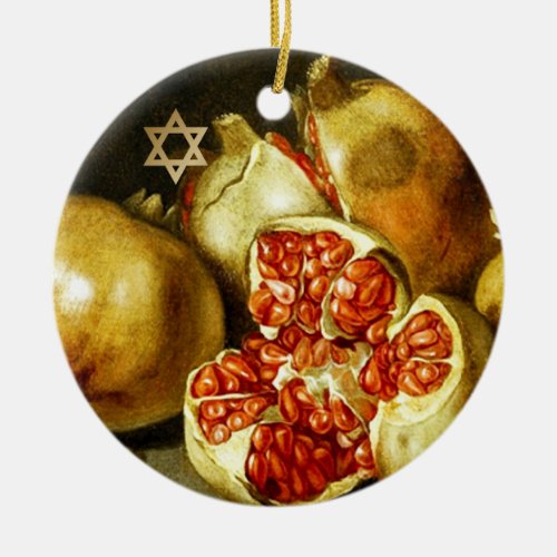 Jewish New Year  Rosh Hashanah  Ceramic Ornament