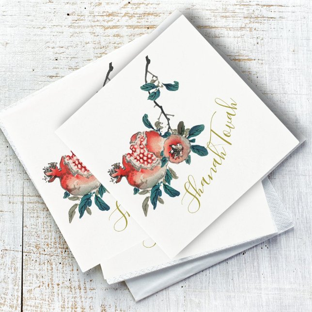Jewish New Year Rosh Hashanah Elegant Sweet Fruit Napkins (Creator Uploaded)