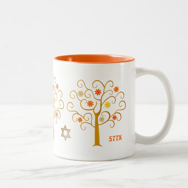 Jewish New Year | Rosh Hashanah Gift Two-Tone Coffee Mug (Right)