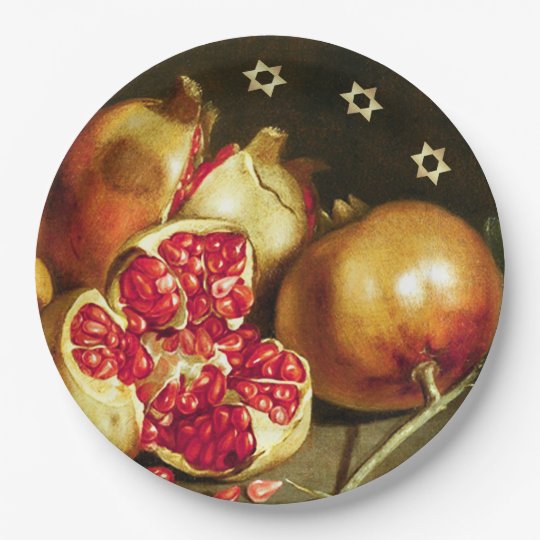 Jewish New Year Rosh Hashanah Paper Plates