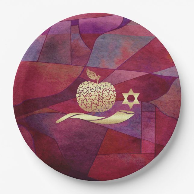 Jewish New Year | Rosh Hashanah  Paper Plates (Front)