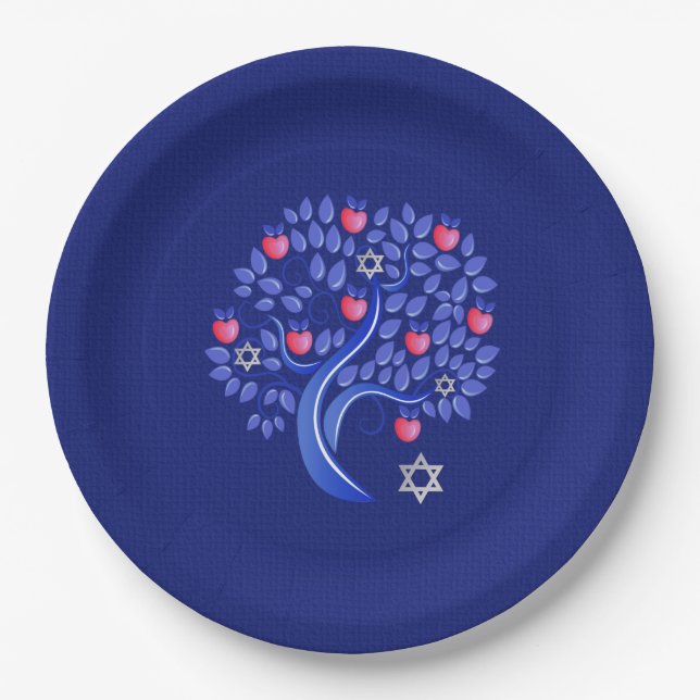 Jewish New Year | Rosh Hashanah  Paper Plates (Front)