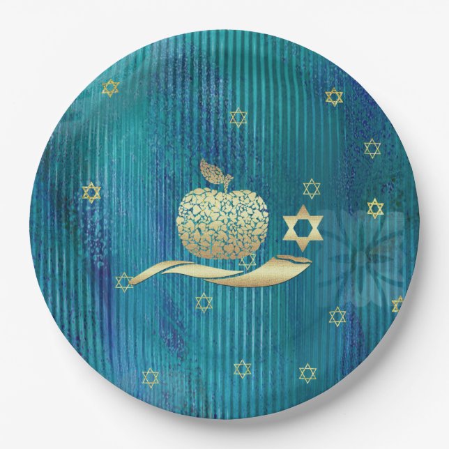 Jewish New Year | Rosh Hashanah  Paper Plates (Front)