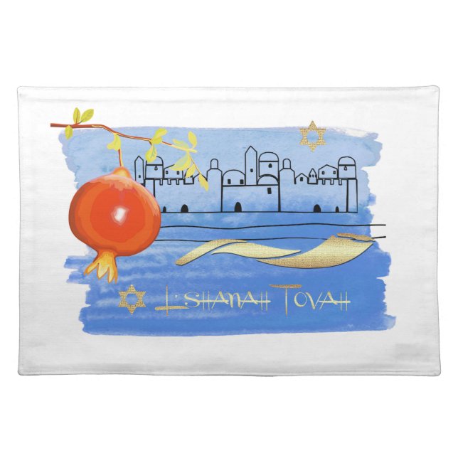 Jewish New Year | Rosh Hashanah  Placemat (Front)