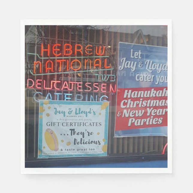 Jewish Party Decoration-Napkins-Jewish Deli Napkins (Front)