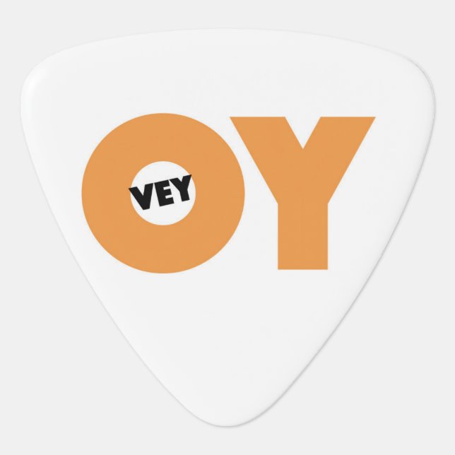 Jewish Party Favor, Oy Ve Guitar Pick (Front)
