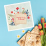 Jewish Passover Seder Flowers with Matzah  Napkins