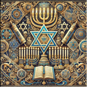 Jewish photo display cutout