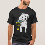 Jewish Poodle Dog Menorah Hanukkah Pajamas Chanuka T-Shirt<br><div class="desc">Grab this funny Jewish Poodle Dog T-Shirt as a Hanukkah gift for your jewish friend or family member! Spin your dreidel wearing this Chanukah pajamas Jew Christmas PJs Hebrew outfit for men,  women,  kids,  girls,  boys and have a happy Hannukah</div>