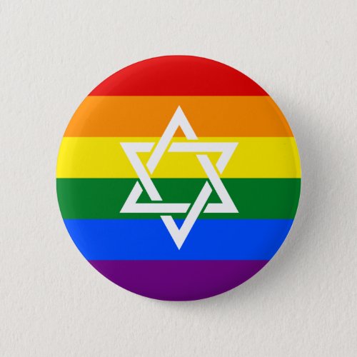 Jewish Pride Flag Pinback Button