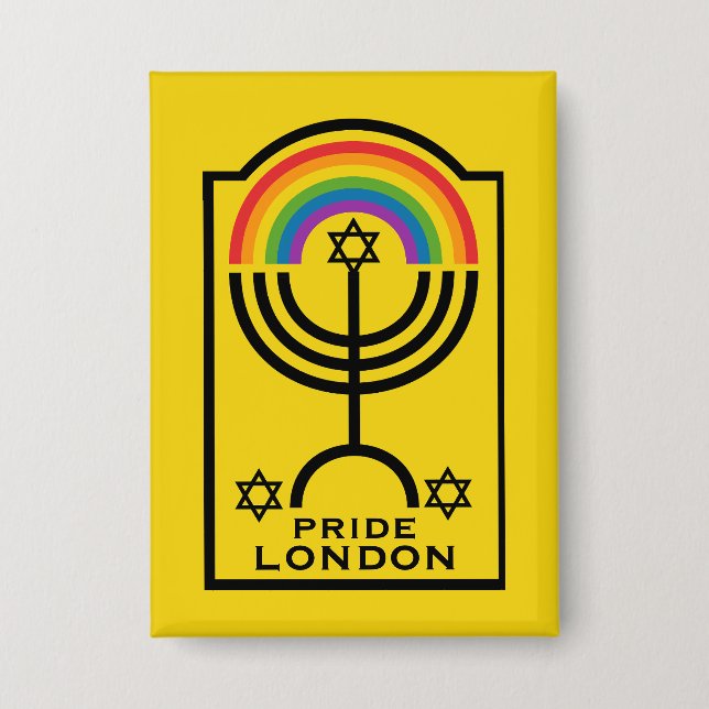 Jewish Pride LGBTQ Button (Front)