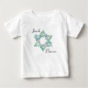 Jewish Princess Star of David with pastel flowers Baby T-Shirt