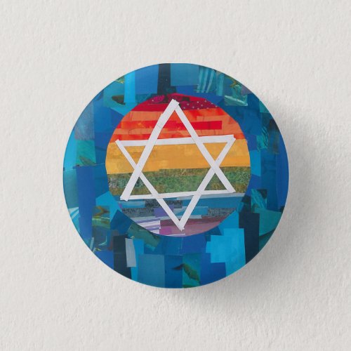 Jewish Rainbown Button