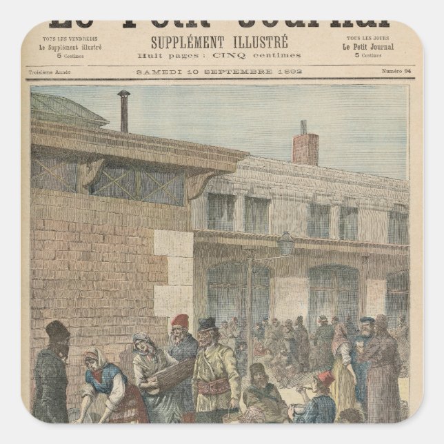 Jewish Refugee Camp Square Sticker (Front)