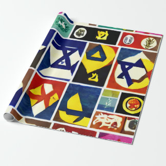 Jewish Religious Symbols Gift Wrapping Paper