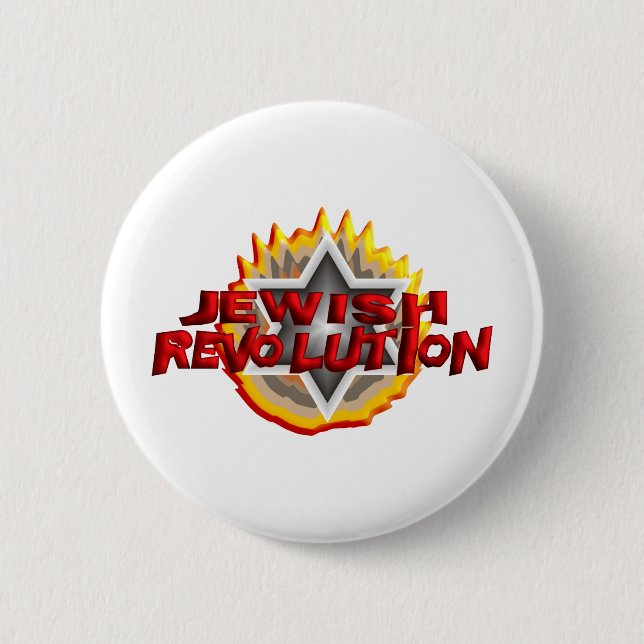 Jewish Revolution Pinback Button (Front)