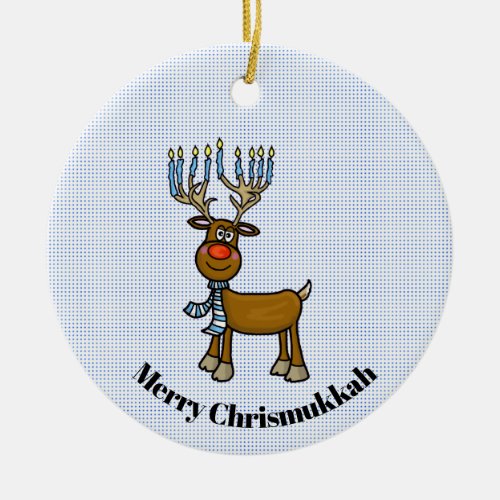 Jewish Rudolph Chrismukkah Ornament