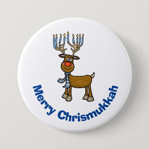 Jewish Rudolph the Red_nosed Reindeer Button