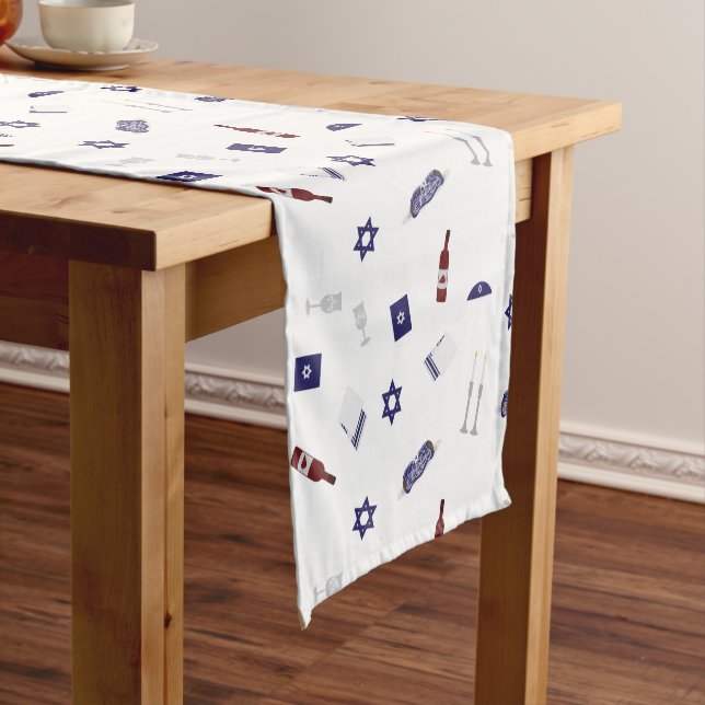 Jewish Sabbat pattern Short Table Runner (In Situ)