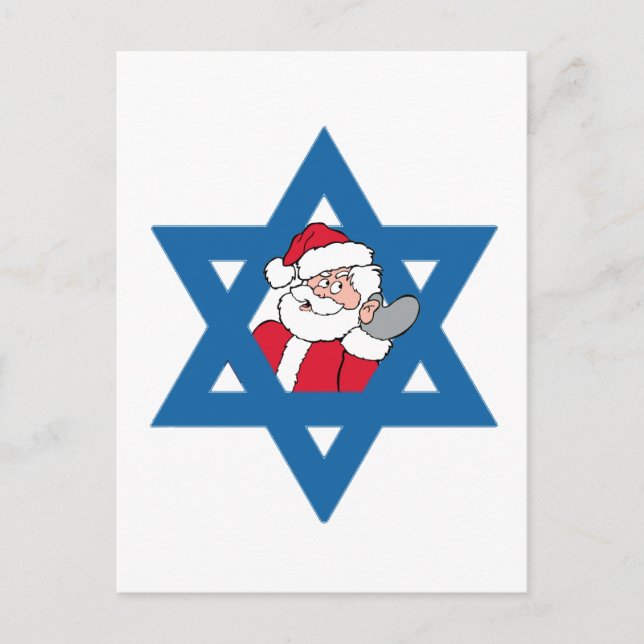 JEWISH SANTA HOLIDAY POSTCARD (Front)
