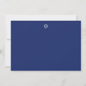 Jewish Save The Date Ribbon Flat Card (Back)