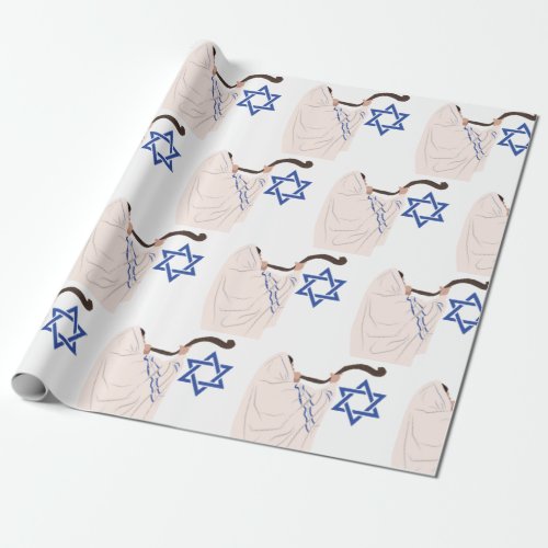 Jewish Shofar Wrapping Paper