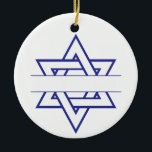Jewish Star Ceramic Ornament<br><div class="desc">Bring Beautiful Light to Hanukkah With A Stunning New Star of David!</div>