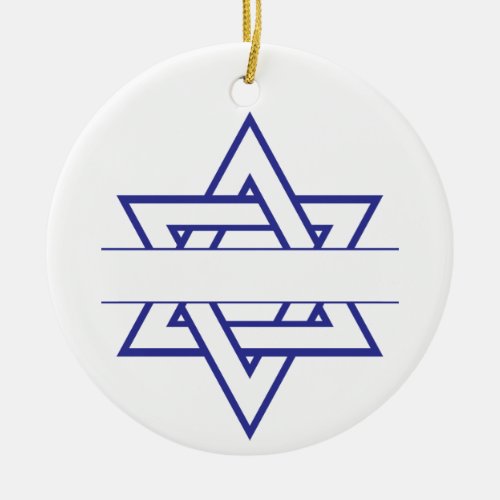 Jewish Star Ceramic Ornament