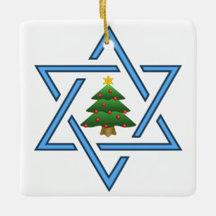 Jewish Star Christmas Tree Ornament
