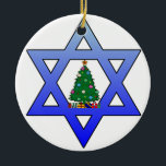 Jewish Star Christmas Tree Ornament<br><div class="desc">Jewish Star Christmas Tree Ornament</div>