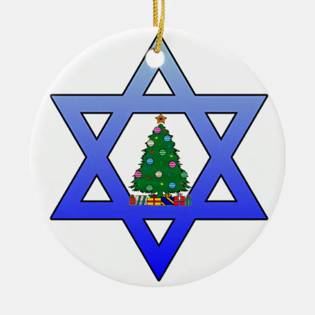 Jewish Star Christmas Tree Ornament Zazzle