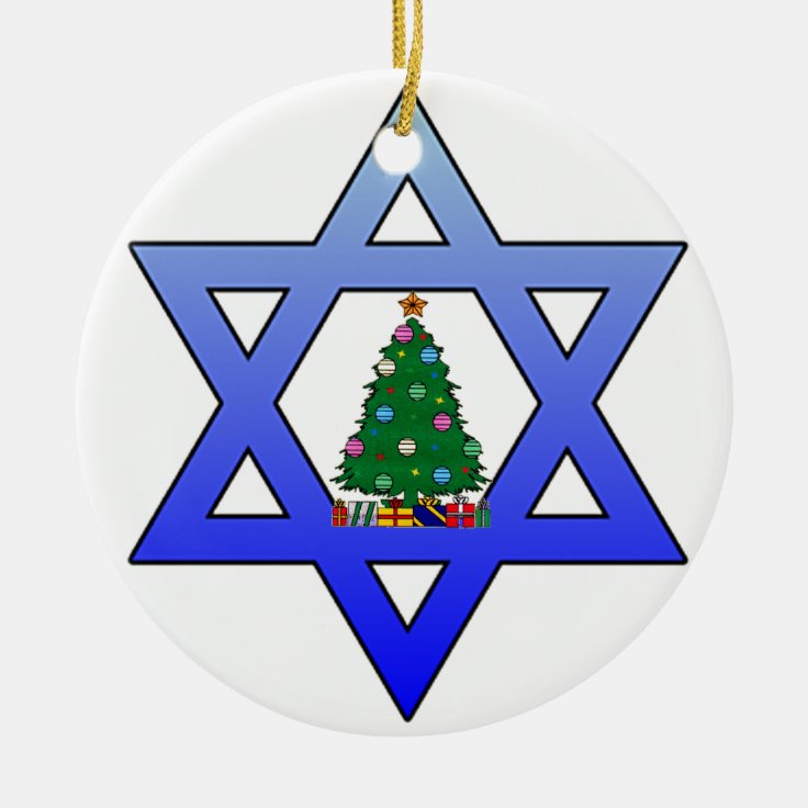 Jewish Star Christmas Tree Ornament Zazzle