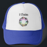 Jewish Star Colors L'Chaim   Trucker Hat<br><div class="desc">Jewish Modern and Traditional Personalized Gifts and Apparel</div>