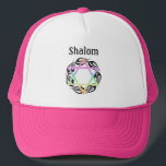 Jewish Star Colors Shalom   Trucker Hat<br><div class="desc">Jewish Modern and Traditional Personalized Gifts and Apparel</div>