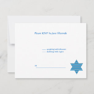 Jewish Star David Twins B'Nai Bnai Mitzvah RSVP