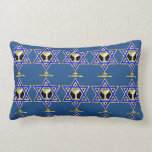 Jewish Star Lumbar Pillow<br><div class="desc">Jewish gifts and gift ideas featuring beautiful Jewish Star of David with a wine glass in the center.</div>