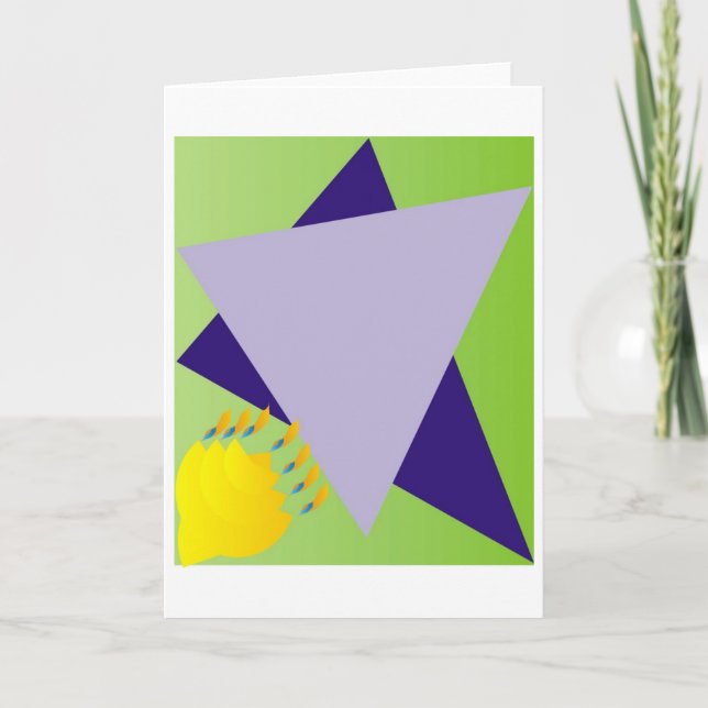 Jewish Star/Minora Card (Front)