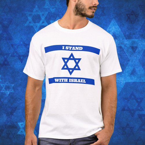 Jewish Star of David Flag Stand With Israel  T_Shirt
