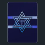 Jewish Star Of David Hebrew Chai customize text Cards<br><div class="desc">Jewish Star Of David Hebrew Chai Blue and White.Make you own with customize text in the back.</div>