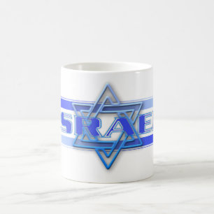 Jewish Star Of David Israel Blue and White Coffee Mug
