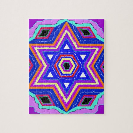 Jewish Star Of David Jigsaw Puzzle