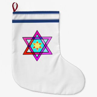 Jewish Star Of David Large Christmas Stocking