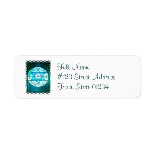 Jewish Star of David Mailing Label