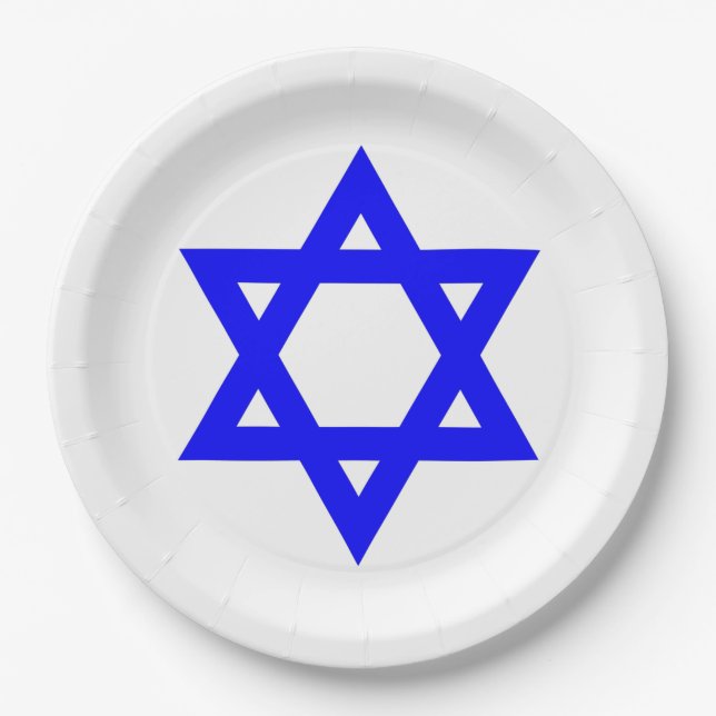 ✡︎ Jewish Star of David Paper Plates (Front)