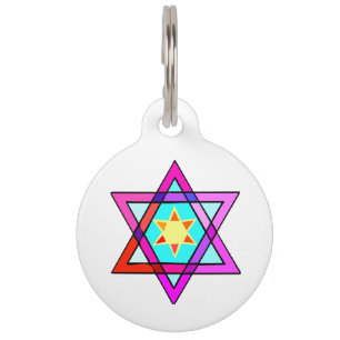 Jewish Star Of David Pet ID Tag