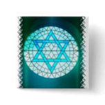 Jewish Star of David Square Pin